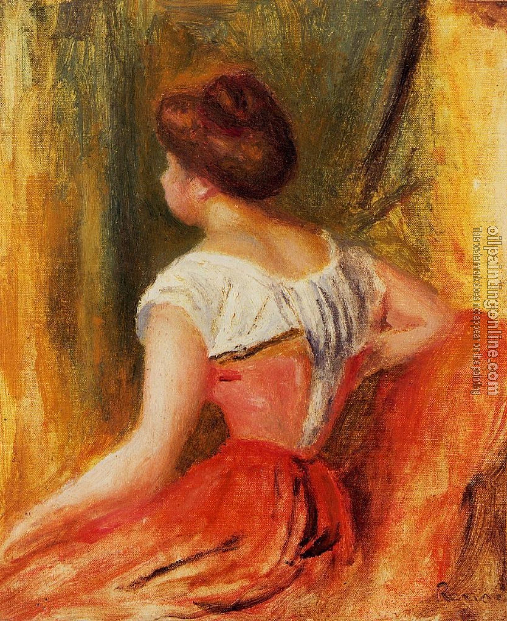 Renoir, Pierre Auguste - Seated Young Woman